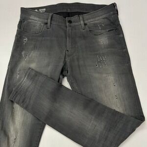 G-Star‎ RAW Jeans Mens 33x32 Grey Revend Super Slim Distressed Denim Streetwear